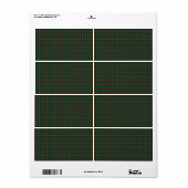 Manitoba tartan etiket (Full Sheet)
