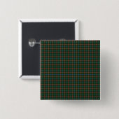Manitoba tartan vierkante button 5,1 cm (Voorkant /achterkant)