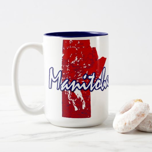 Manitoba Tweekleurige Koffiemok (Met donut)