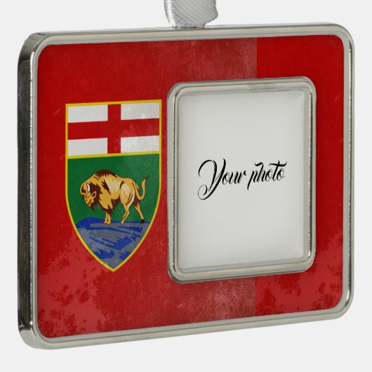 Manitoba Verzilverd Omlijst Ornament (Rechts)