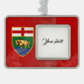 Manitoba Verzilverd Omlijst Ornament (Voorkant)
