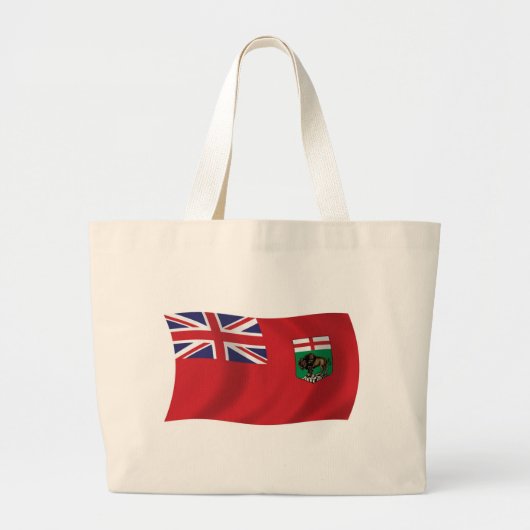 Manitoba Vlag Boodschappentas Grote Tote Bag (Voorkant)
