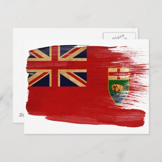 Manitoba Vlag Briefkaarten (Voorkant / Achterkant)