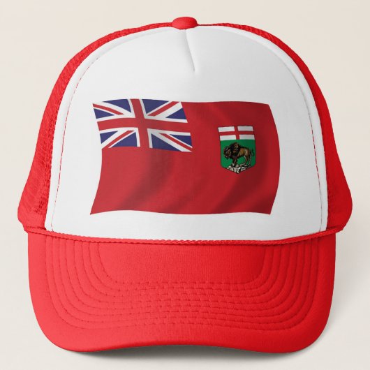 Manitoba Vlag Hoed Trucker Pet (Voorkant)