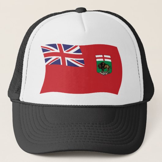 Manitoba Vlag Hoed Trucker Pet (Voorkant)