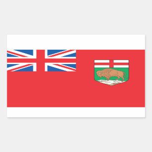 Manitoba vlag rechthoekige sticker