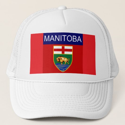 Manitoba Vlag Trucker Hoed Pet (Voorkant)