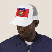 Manitoba Vlag Trucker Hoed Pet (In situ)