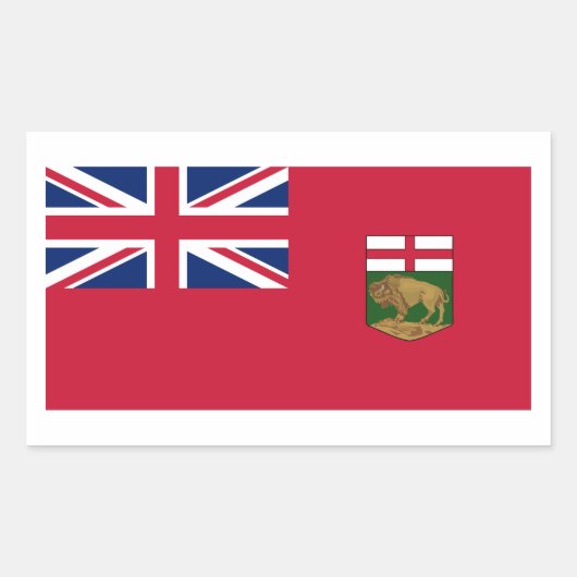 Manitoba vlaggen grafisch rechthoekige sticker (Voorkant)
