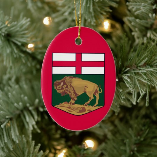 Manitoba-wapenmantel - CANADA Keramisch Ornament (Boom)