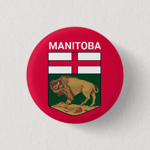 Manitoba-wapenmantel - CANADA Ronde Button 3,2 Cm