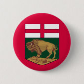 Manitoba-wapenmantel - CANADA Ronde Button 5,7 Cm (Voorkant)
