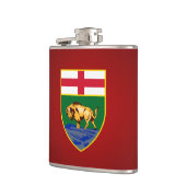 Manitobaanse wapenmantel Flask Heupfles (Links)