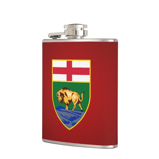 Manitobaanse wapenmantel Flask Heupfles (Links)