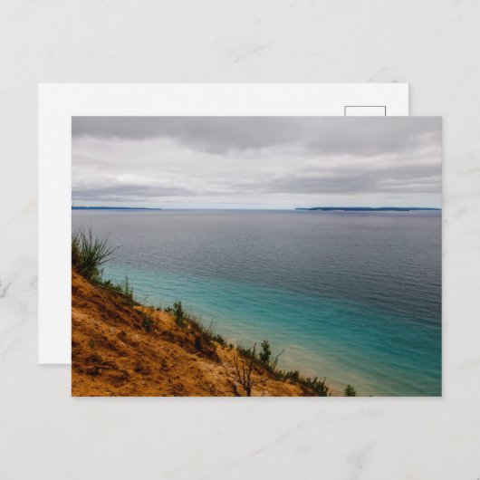 Manitou-eilanden vanuit Pyramid Point, Michigan Briefkaart (Voorkant / Achterkant)