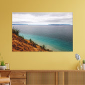 Manitou-eilanden vanuit Pyramid Point, Michigan Canvas Afdruk (Insitu (Woonkamer))