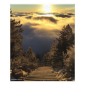 Manitou helt zonsopgang boven de wolken foto afdruk (Voorkant)