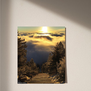 Manitou helt zonsopgang boven de wolken foto afdruk