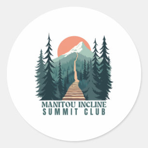 Manitou Incline Summit Club1 Ronde Sticker