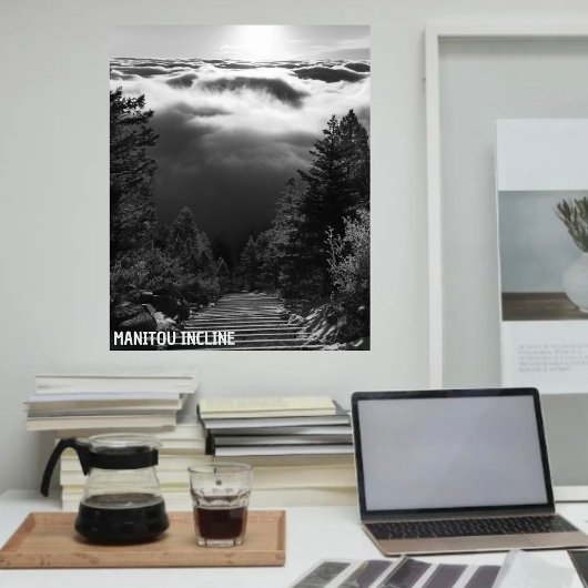 Manitou Incline Sunrise Zwart & Wit Perfect Poster