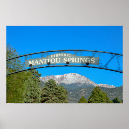 Manitou Springs Bord Pikes Peak, Colorado Poster