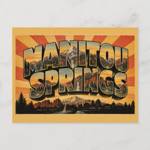 Manitou Springs Colorado Box Canyon Waterval Kunst Briefkaart