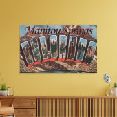 Manitou Springs, Colorado - Grote lettertjes Canvas Afdruk (Insitu (Woonkamer))