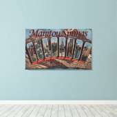 Manitou Springs, Colorado - Grote lettertjes Canvas Afdruk (Insitu (Houten vloer))