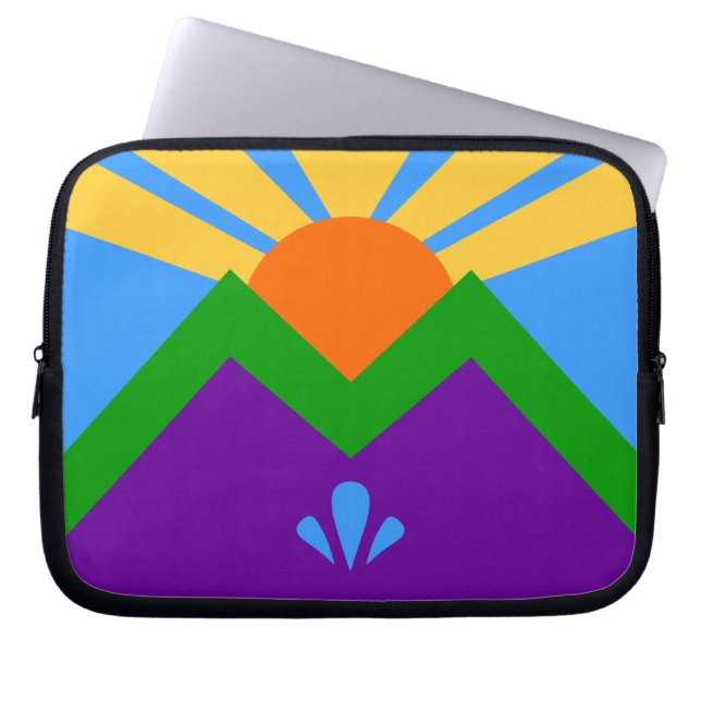 Manitou Springs Flag Laptop Mouw Sleeve (Voorkant)
