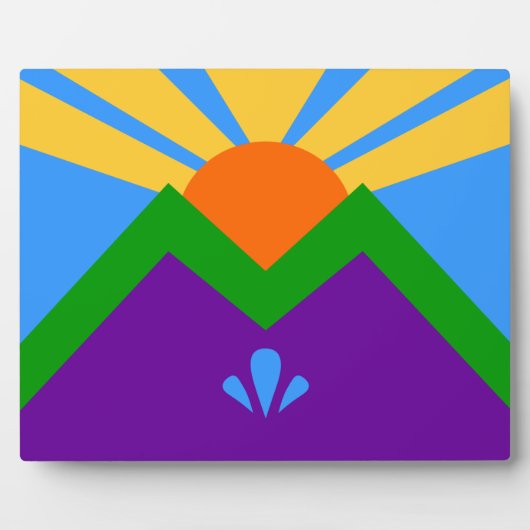 Manitou Springs Flag Plaque Fotoplaat (Voorkant)