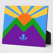 Manitou Springs Flag Plaque Fotoplaat (Zijkant)