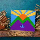 Manitou Springs Flag Plaque Fotoplaat (Zijkant)