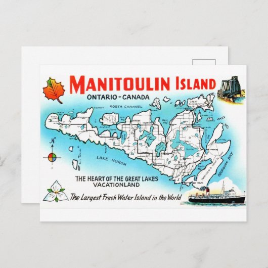 Manitoulin Island, Canada Briefkaart (Voorkant / Achterkant)