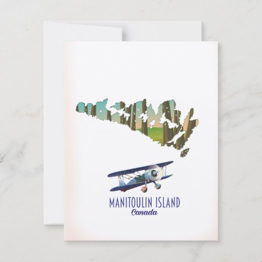 Manitoulin Island Canada kaart (Voorkant)