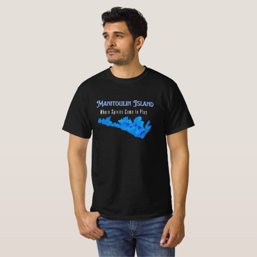 Manitoulin Island waar geesten komen spelen T-shirt (Voorkant volledig)