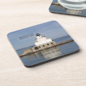 Manitowoc North Breakwater Light 6 plastic onderze Bier Onderzetter (Linkerzijde)