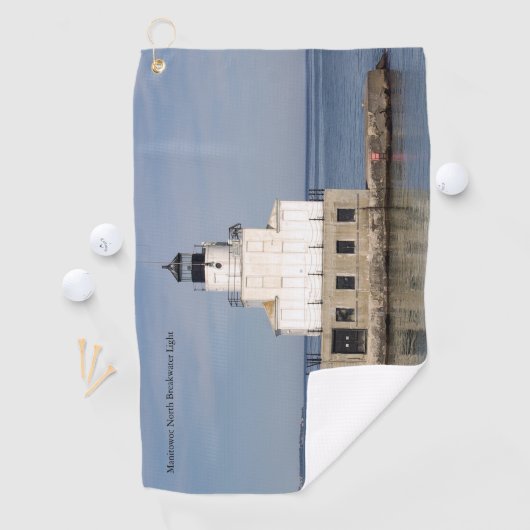 Manitowoc North Breakwater Light golfhanddoek (Insitu)