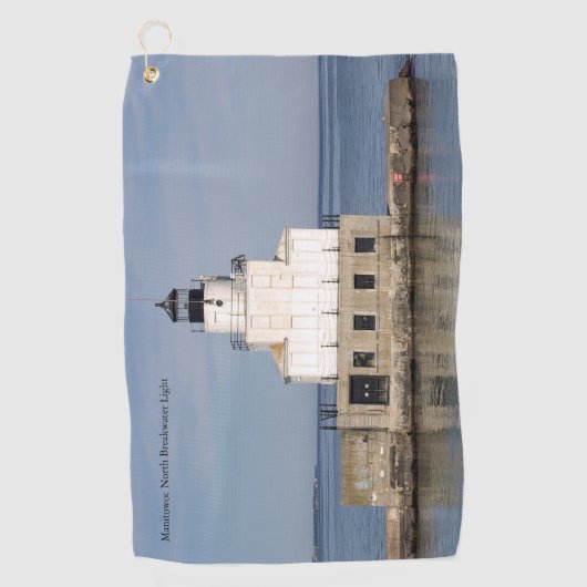 Manitowoc North Breakwater Light golfhanddoek (Voorkant)