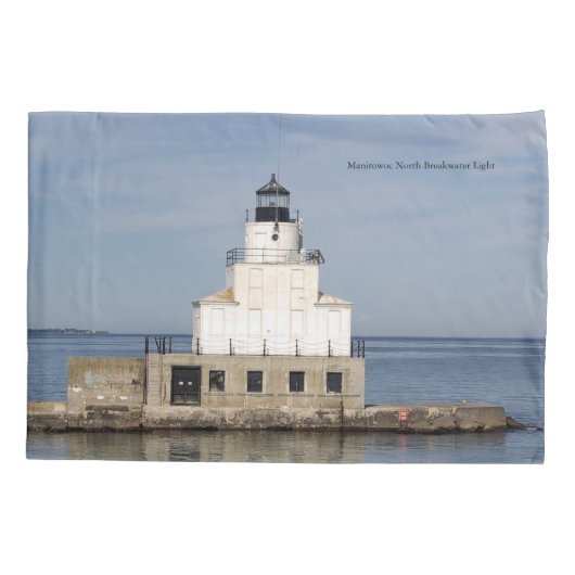 Manitowoc North Breakwater Light kussen hoesje Kussensloop (Achterkant)