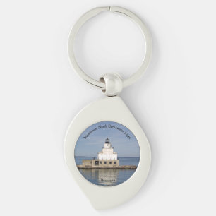 Manitowoc North Breakwater Light metalen sleutelha Sleutelhanger