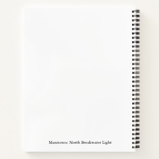 Manitowoc North Breakwater Light notitieboek (Achterkant)