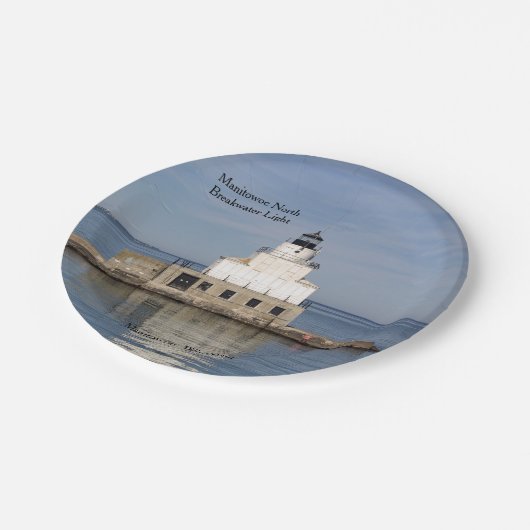 Manitowoc North Breakwater Light paper bord (Gekanteld)