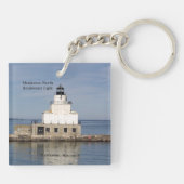 Manitowoc North Breakwater Light-sleutelketen Sleutelhanger (Achterkant)