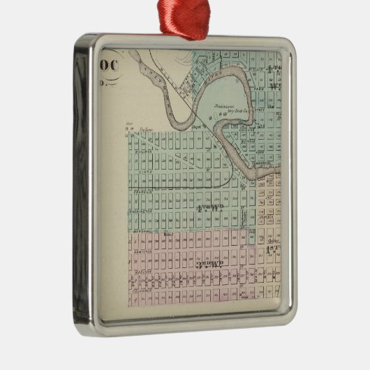 Manitowoc, Sheboygan en Hilbert, Wis Metalen Ornament (Rechts)