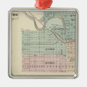 Manitowoc, Sheboygan en Hilbert, Wis Metalen Ornament (Voorkant)