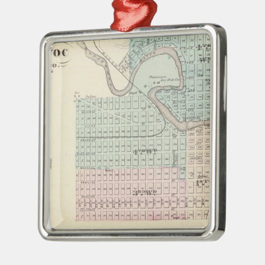 Manitowoc, Sheboygan en Hilbert, Wis Metalen Ornament (Links)