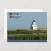 Manitowoc Wisconsin Briefkaart Lake (Voorkant / Achterkant)