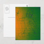 Manjushri Sketch Briefkaart (Voorkant / Achterkant)