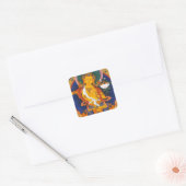 MANJUSHRI TIBET MYTHOLOGIE VIERKANTE STICKER (Envelop)