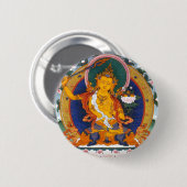 MANJUSHRI TIBET MYTHOLOGY RONDE BUTTON 5,7 CM (Voorkant /achterkant)